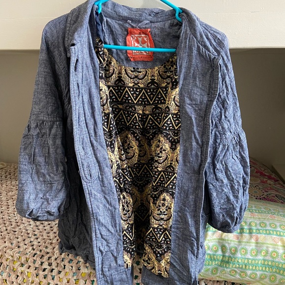 Free People linen baby doll jacket. - Picture 3 of 5